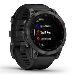 A Photo Of Garmin epix™ (Gen 2) Sapphire Edition (USED) 010-02582-11 - Black Titanium with Black Band