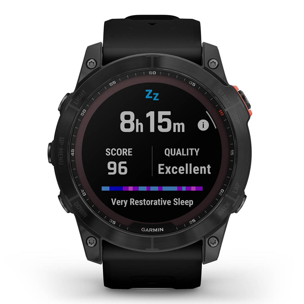 A Photo Of Garmin Fenix 7X Solar Edition - Slate grey with black band | 010-02541-01
