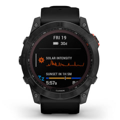 A Photo Of Garmin Fenix 7X Solar Edition - Slate grey with black band | 010-02541-01