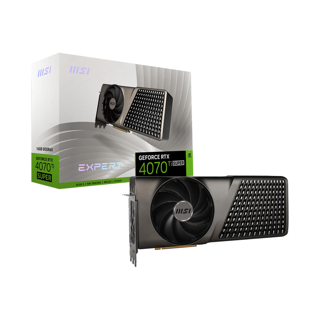 A Photo Of MSI GeForce RTX™ 4070 Ti SUPER 16G EXPERT Graphics Card – High Performance with DLSS 3 and Flow Frozr Cooling