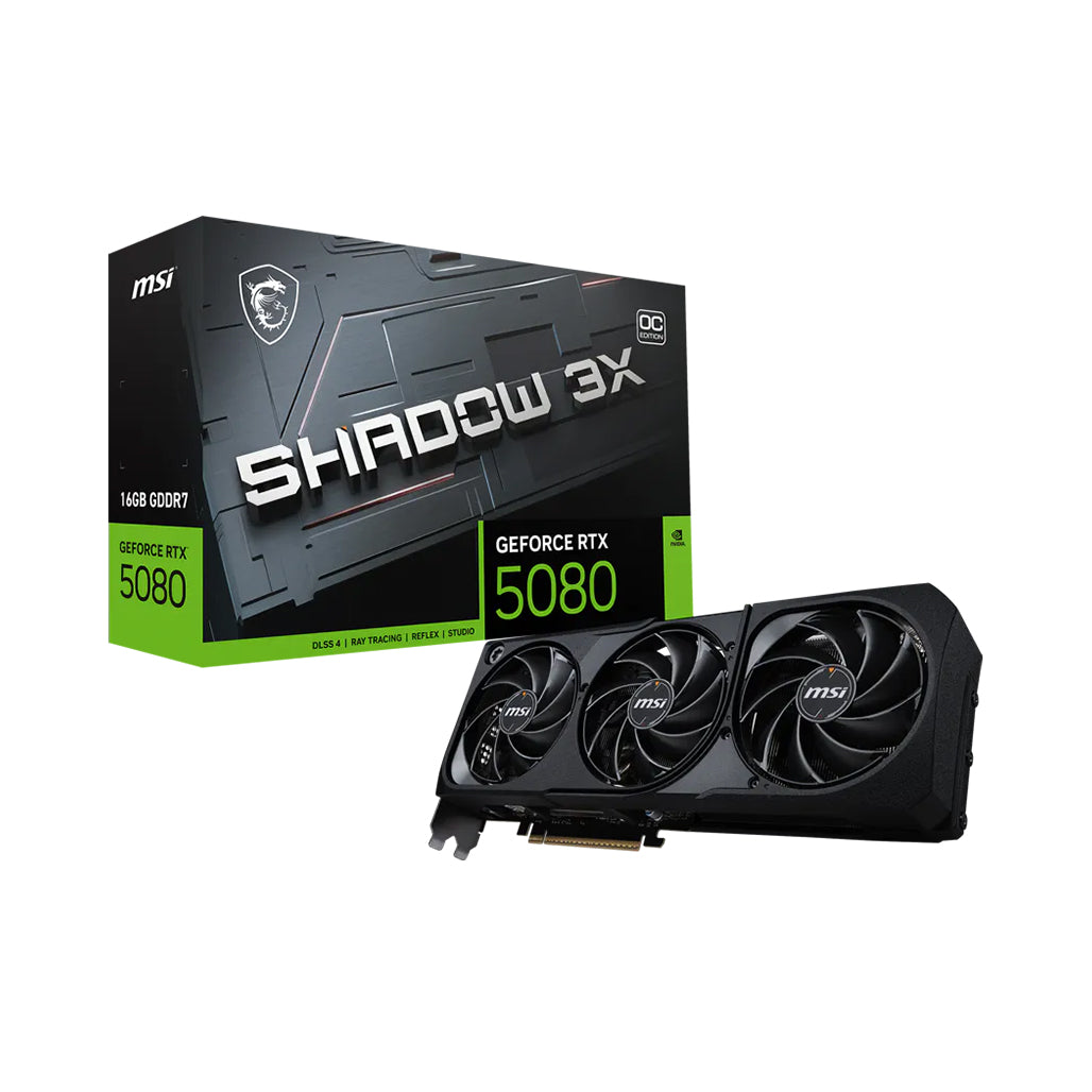 A Photo Of MSI GeForce RTX™ 5080 16G SHADOW 3X OC Graphics Card