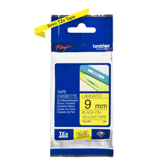 A Photo Of Brother TZe-621 tape - black on yellow, 9mm wide