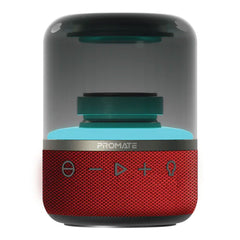 A Photo Of Promate Glitz HD - LumiSound 360° Surround Sound Speaker - Red