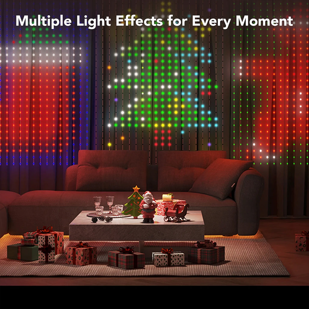 A Photo Of Govee Curtain Light Netflix Edition (1.5m x 1.5m) – Smart RGBIC LED Curtain Lights with Wi-Fi & Bluetooth