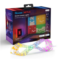 A Photo Of Govee Curtain Light Netflix Edition (1.5m x 1.5m) – Smart RGBIC LED Curtain Lights with Wi-Fi & Bluetooth