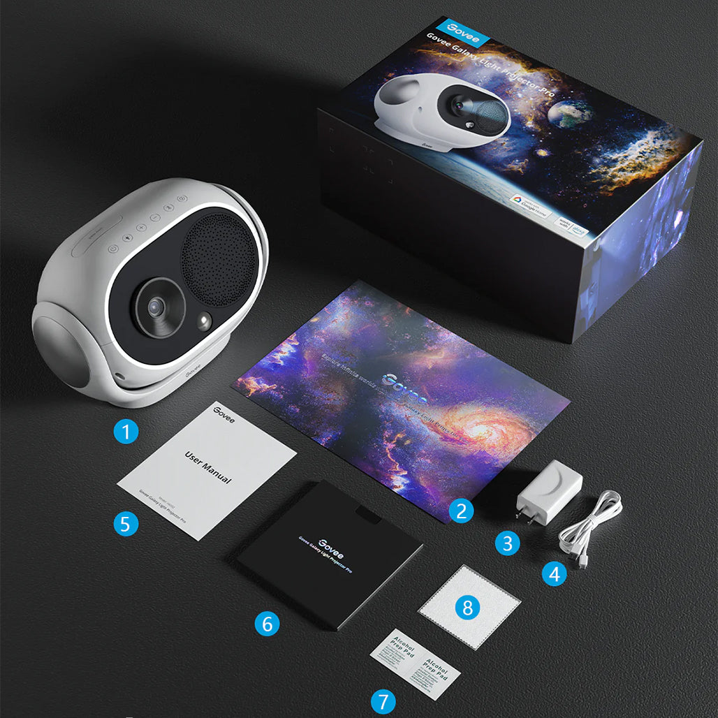 A Photo Of Govee Galaxy Light Projector Pro – Smart Star Projector with Bluetooth Speaker, 8 Galaxy Discs, 38 Scenes & 37 White Noises
