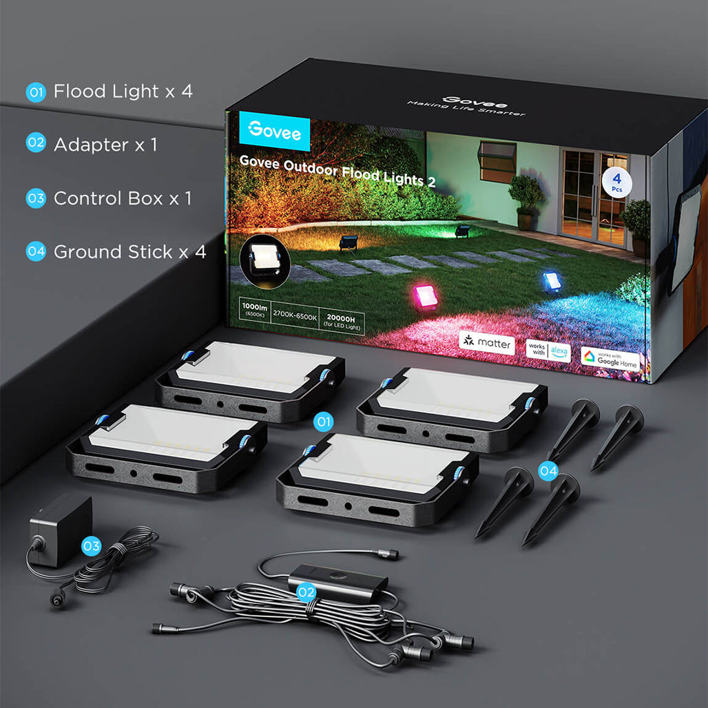 A Photo Of Govee Outdoor Flood Lights 2 - H7057