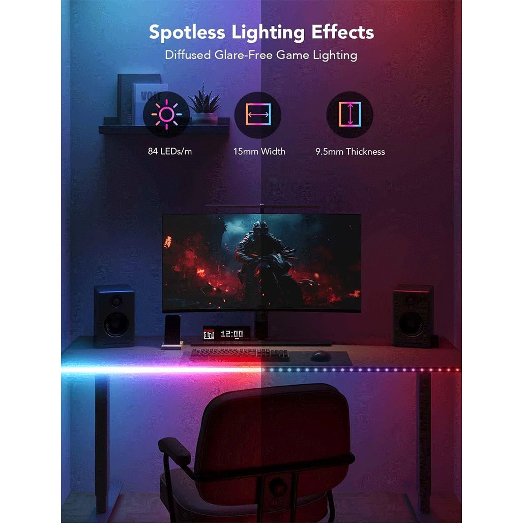 A Photo Of Govee RGBIC LED Neon Rope Lights for Desks - 3 meters | H61C32D1