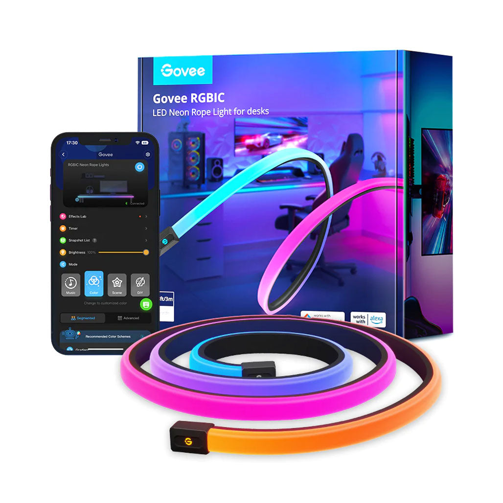 A Photo Of Govee RGBIC LED Neon Rope Lights for Desks - 3 meters | H61C32D1