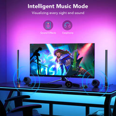 A Photo Of Govee RGBIC Wi-Fi Gaming Light Bars with Smart Dial Controller