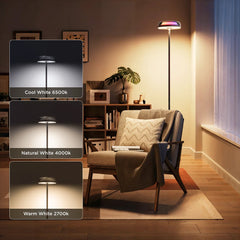 A Photo Of Govee Uplighter Floor Lamp H60B0 – RGBIC Smart LED Floor Lamp