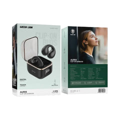 A Photo Of Green Lion Aurix Clip-On Bluetooth Earbuds
