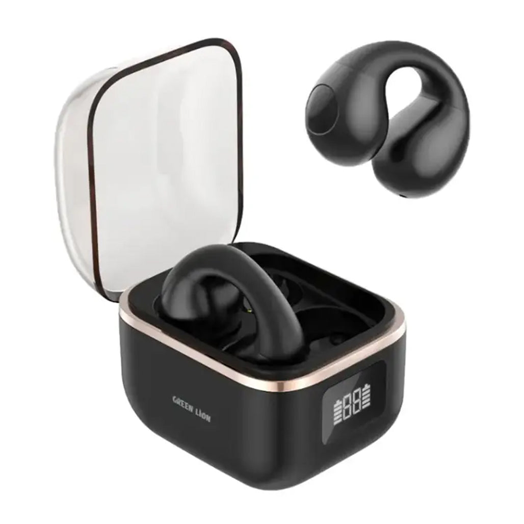 A Photo Of Green Lion Aurix Clip-On Bluetooth Earbuds