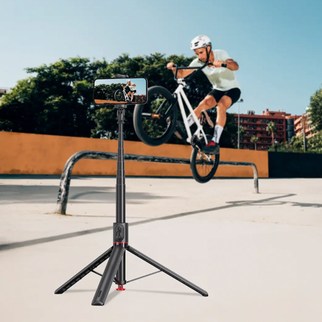 A Photo Of Green Lion Auto Pop Tripod with Magnetic Bluetooth Remote