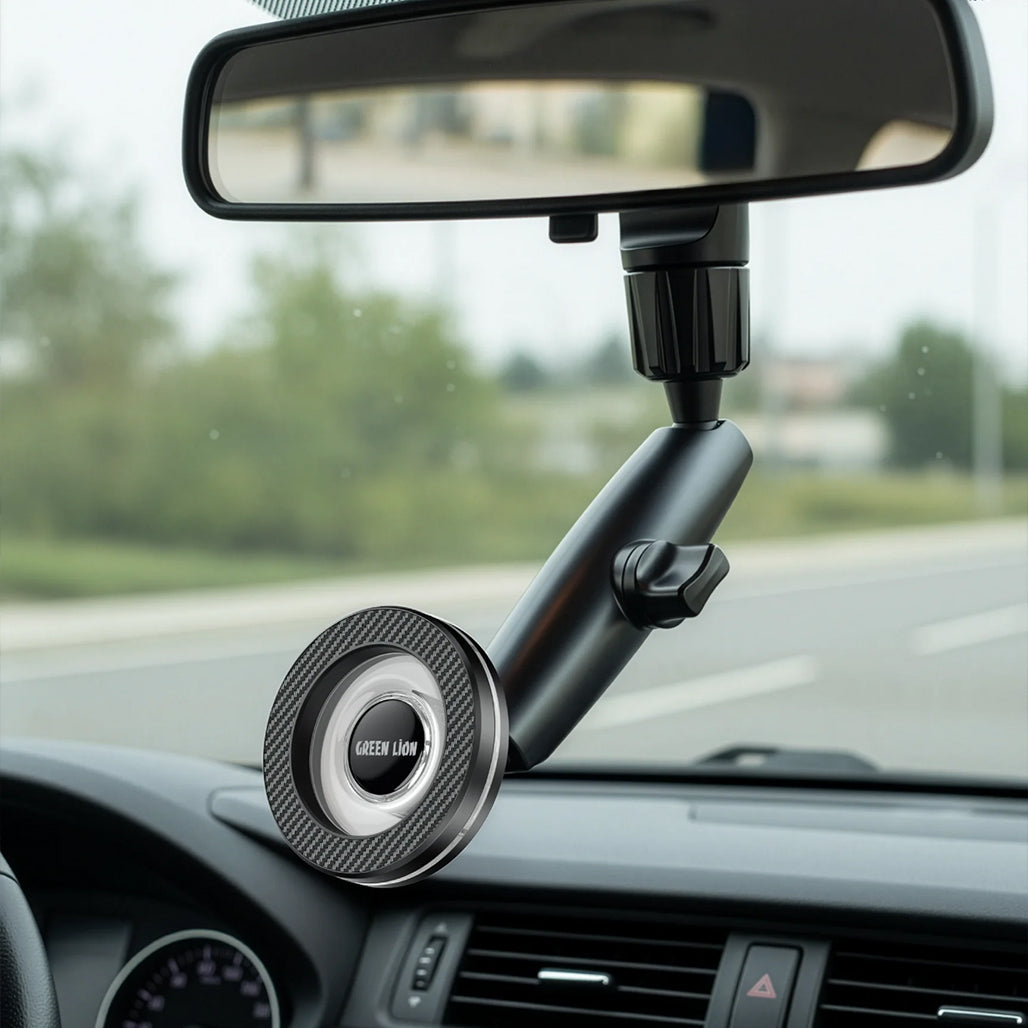 A Photo Of Green Lion DRIVE MAG Magnetic Mirror Phone Holder Black
