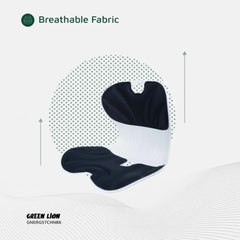 A Photo Of Green Lion Ergo Seat Cushion – Ergonomic Lumbar Support & Pressure Relief