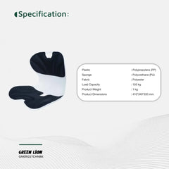A Photo Of Green Lion Ergo Seat Cushion – Ergonomic Lumbar Support & Pressure Relief