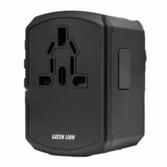 A Photo Of Green Lion GNAD2PDBK Multifunction Travel Adapter ( 3 USB Port / 2 USB-C ) PD 20W - Black