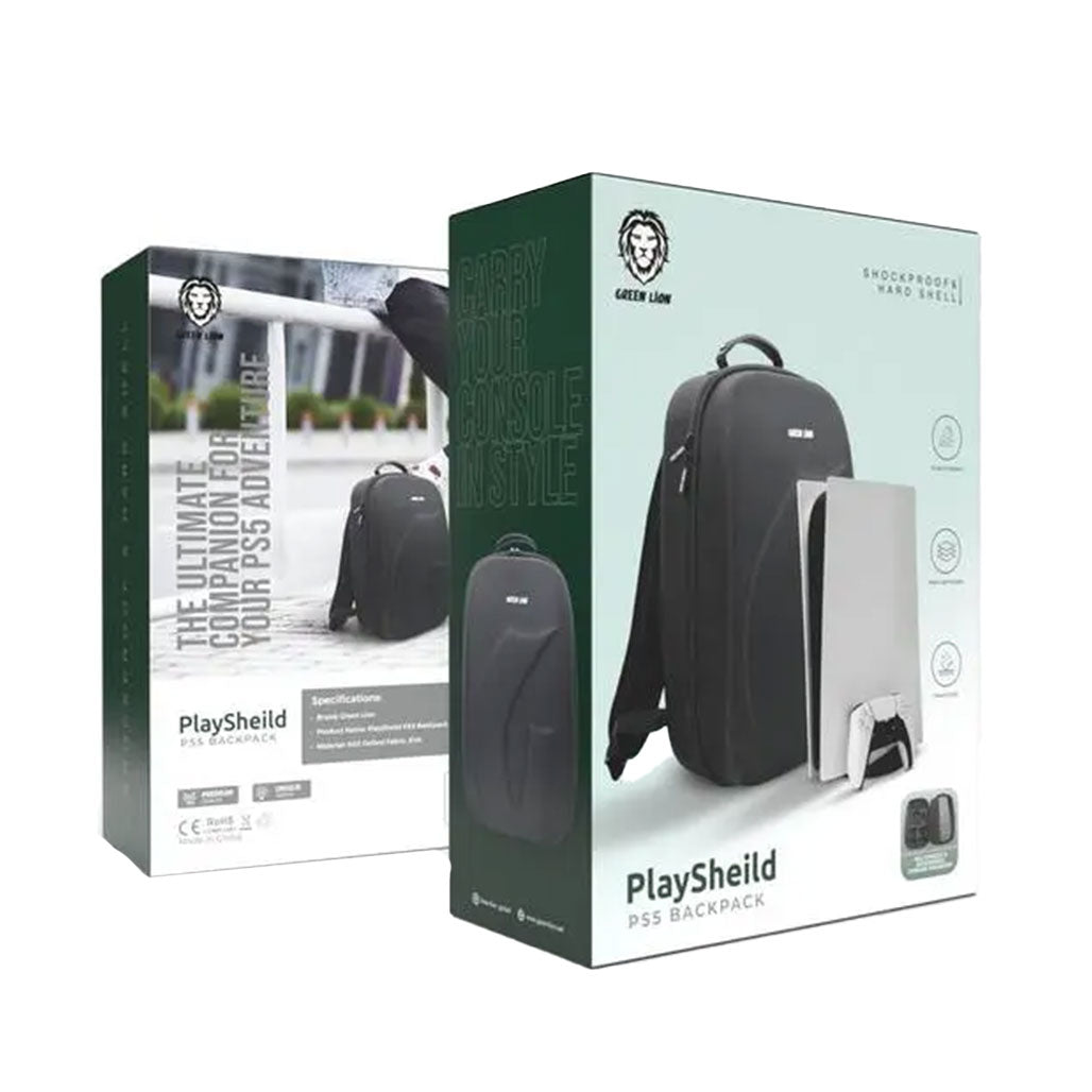 A Photo Of Green Lion PlaySheild - PS5 Backpack - Black