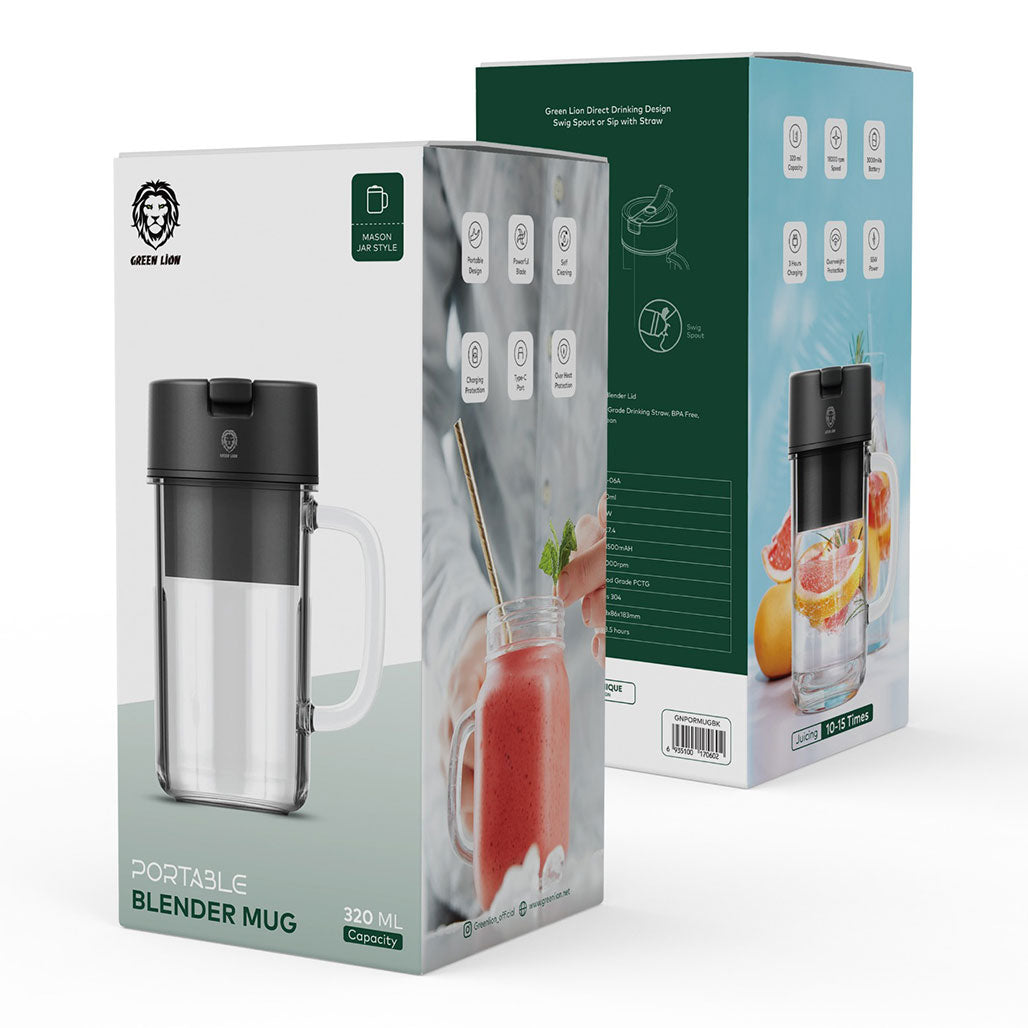 A Photo Of Green Lion GNPORMUGBK Portable Blender Mug