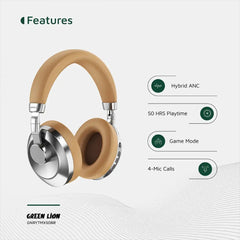 A Photo Of Green Lion Rhythm X50 ANC Wireless Headphone