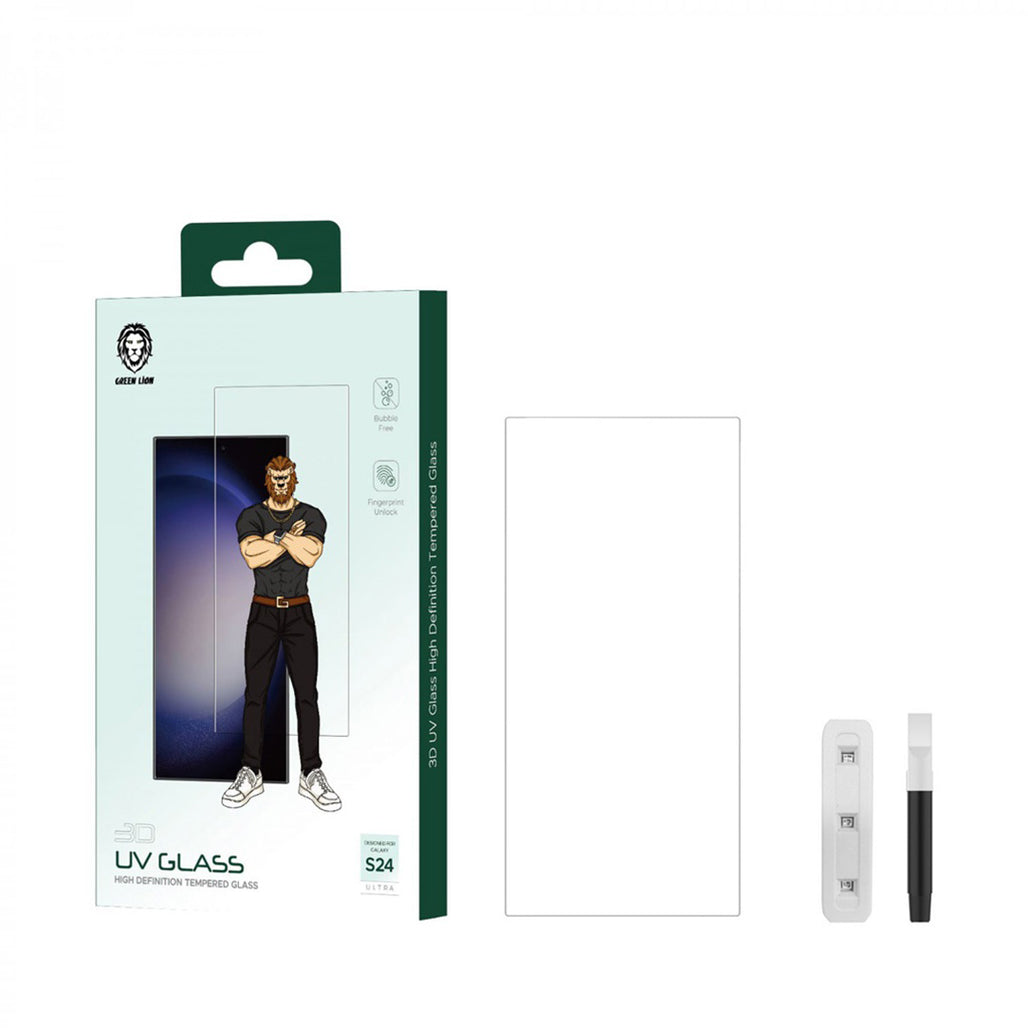 A Photo Of Green Lion S24 Series 3D UV Glass High Definition Tempered Glass - Clear | GN3DUVGLS24UCL