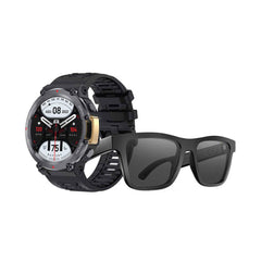 A Photo Of Green Lion GNSMTCOMBOBK Smart Combo Sunglass and Adventure Watch - Black
