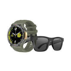 A Photo Of Green Lion GNSMTCOMOBKGN Smart Combo Sunglass and Adventure Watch - Green