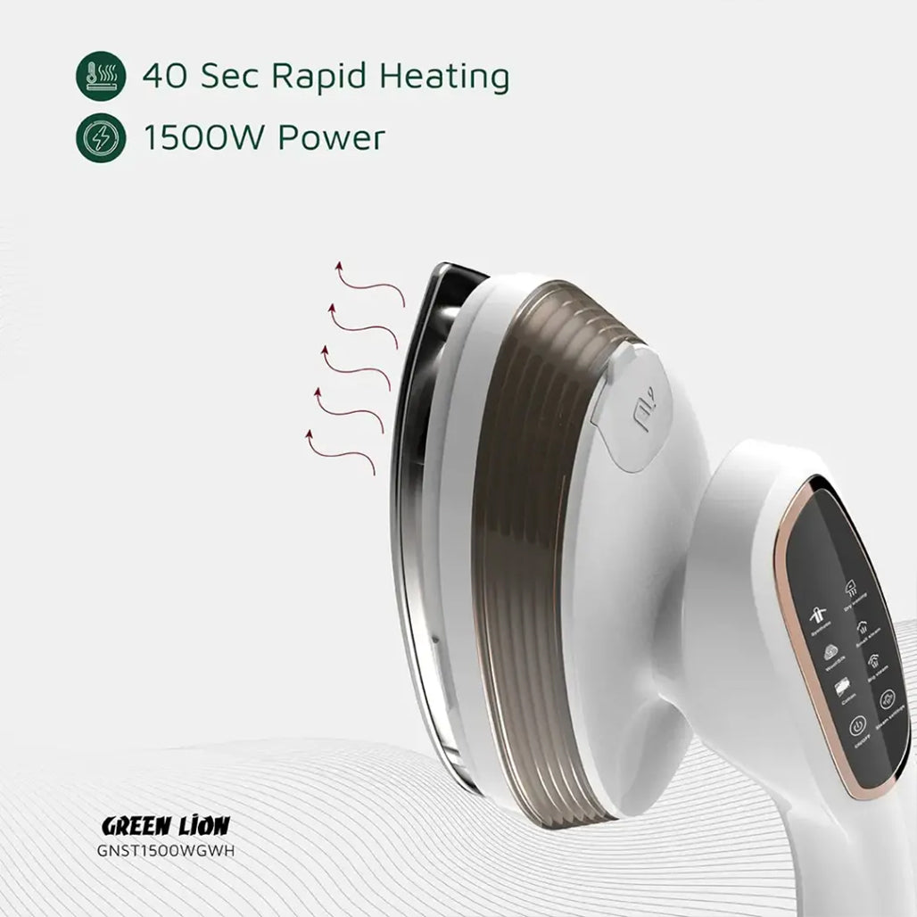 A Photo Of Green Lion Steam Glide Garment Steamer 1500W - White