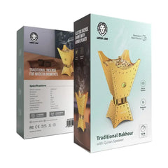 A Photo Of Green Lion Traditional Bakhour with Quran Speaker - Gold | Modernized Tradition