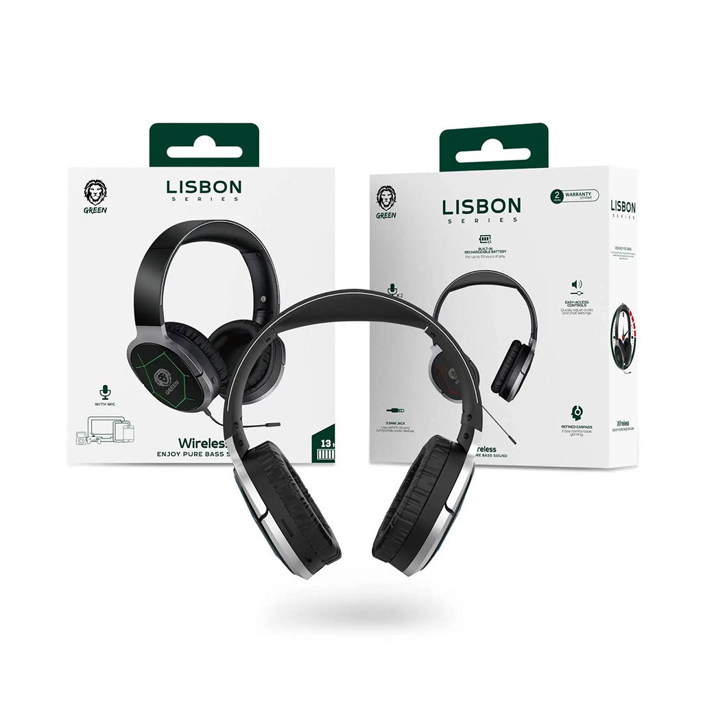 A Photo Of Green Lion GNHDPHT10 Lisbon Series Wireless On-Ear Headphones with Mic