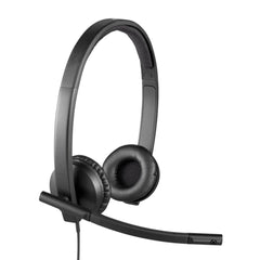A Photo Of Logitech H570e Wired Headset with Noise-Canceling Mic