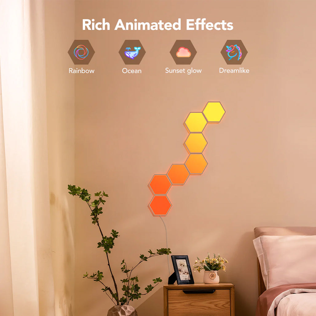 A Photo Of Govee Glide Hexagon Light Panels H6061