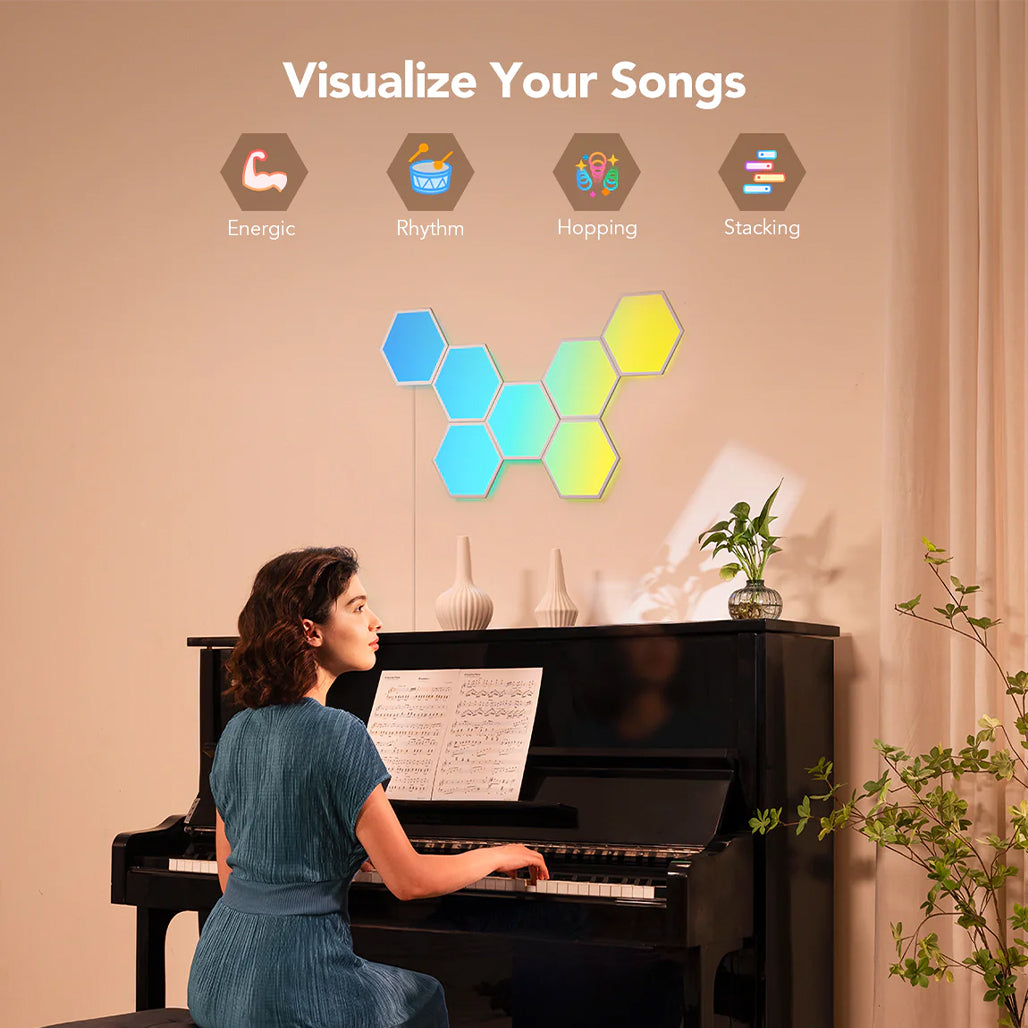 A Photo Of Govee Glide Hexagon Light Panels H6061