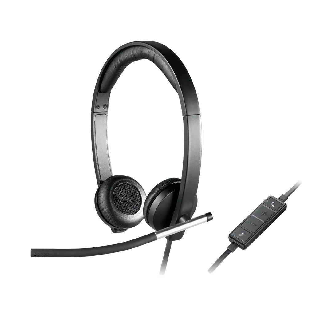 A Photo Of Logitech H650E Business Headset with Noise-Cancelling Microphone