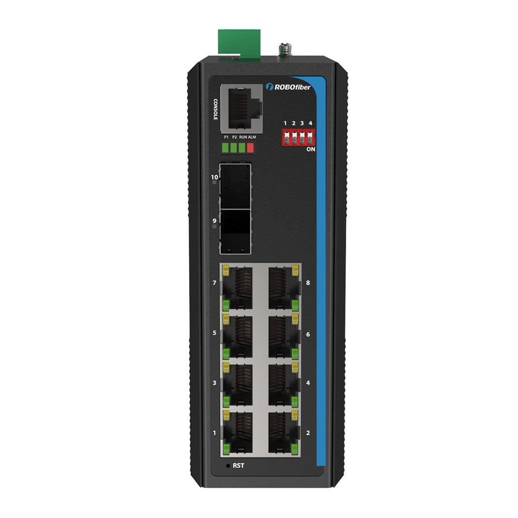 A Photo Of ROBOFIBER HGW-802SM Industrial Managed Gigabit Ethernet Switch