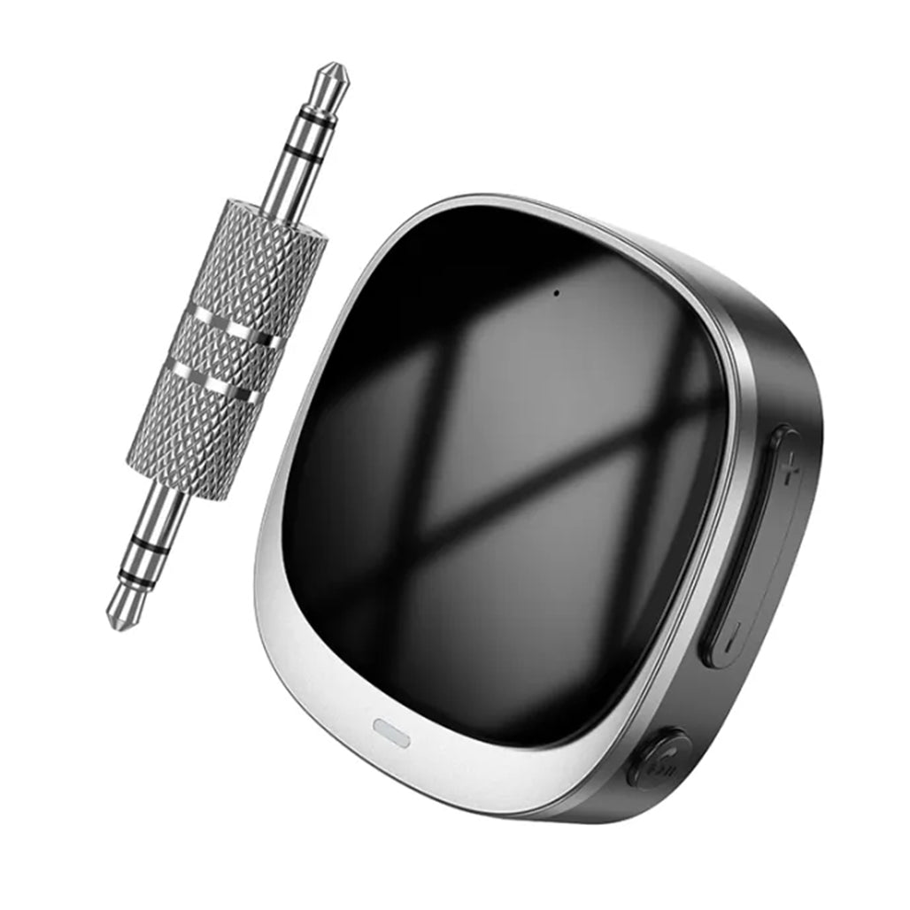 A Photo Of Hoco E80 In-Car AUX Bluetooth Receiver for Seamless Audio Streaming