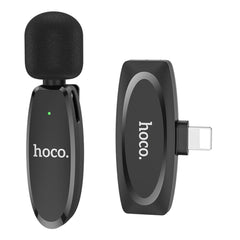 A Photo Of Hoco L15 Wireless Lavalier Microphone – For Type-C and iPhone Devices