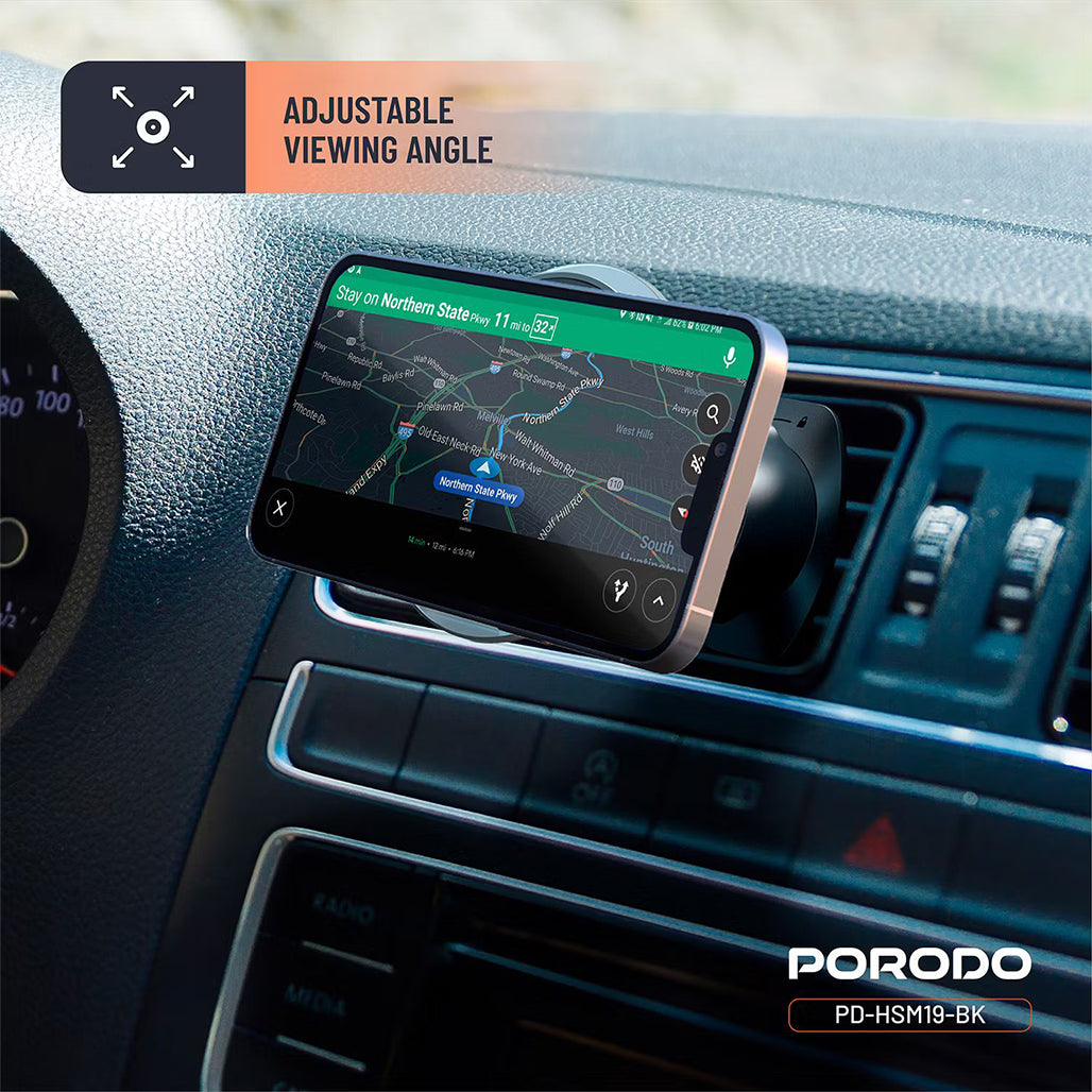 A Photo Of Porodo MagSafe Magnetic Air Vent and Dash Mount