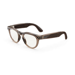 A Photo Of Ray-Ban Meta Headliner Smart Glasses RW4009 – Shiny Warm Stone Frames with Saffron Yellow Transitions® Lenses