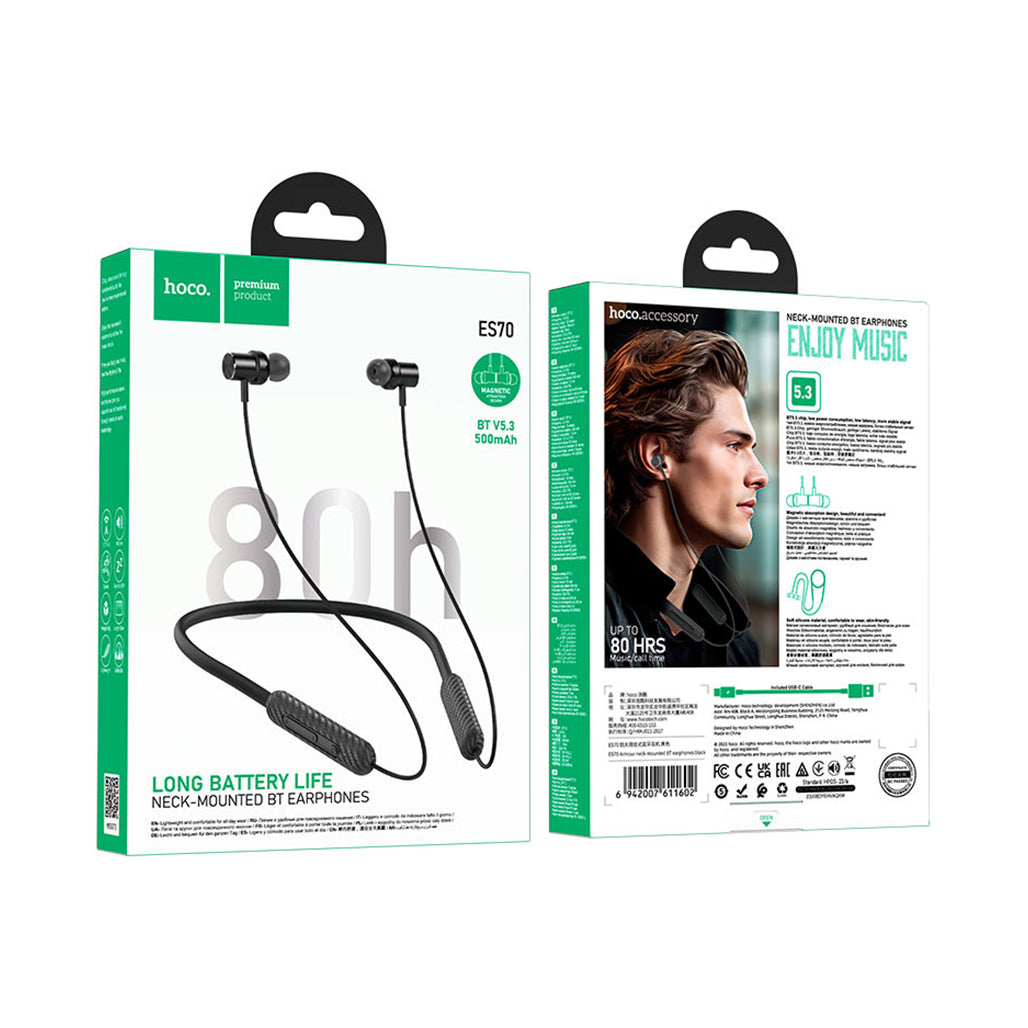 A Photo Of Hoco ES70 Armour Wireless Sports Earphones with Microphone