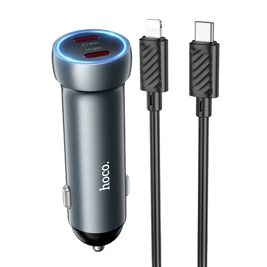 A Photo Of Hoco Z54B Prosperous 60W Dual Type-C Car Charger