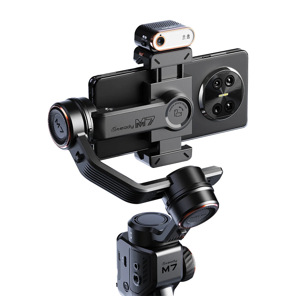 A Photo Of Hohem iSteady M7 AI Tracking Gimbal – Advanced Stabilization & Smart Filmmaking