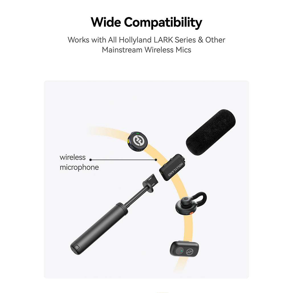 A Photo Of Hollyland Interview Adapter for Wireless Microphones (Handheld/Desktop)