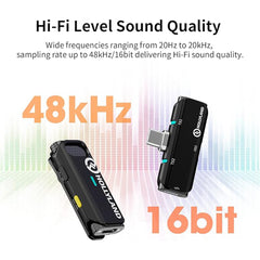 A Photo Of Hollyland LARK C1 - Ultra-Compact Wireless Lavalier Microphone for Android (Type-C) with 32-Hour Battery Life and 650ft Range
