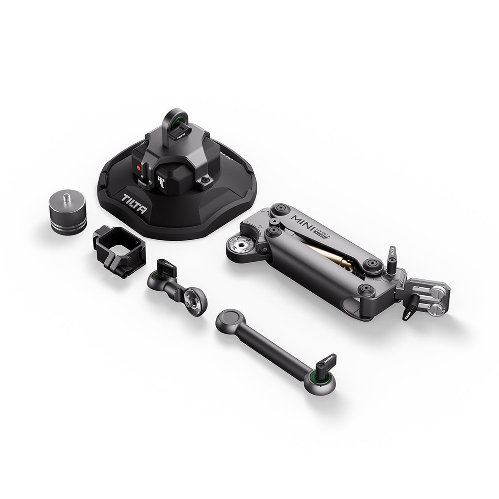 A Photo Of Tilta Hydra Alien Mini Car Mount – Lightweight Hydraulic Camera Mount for DJI, Insta360, and iPhone