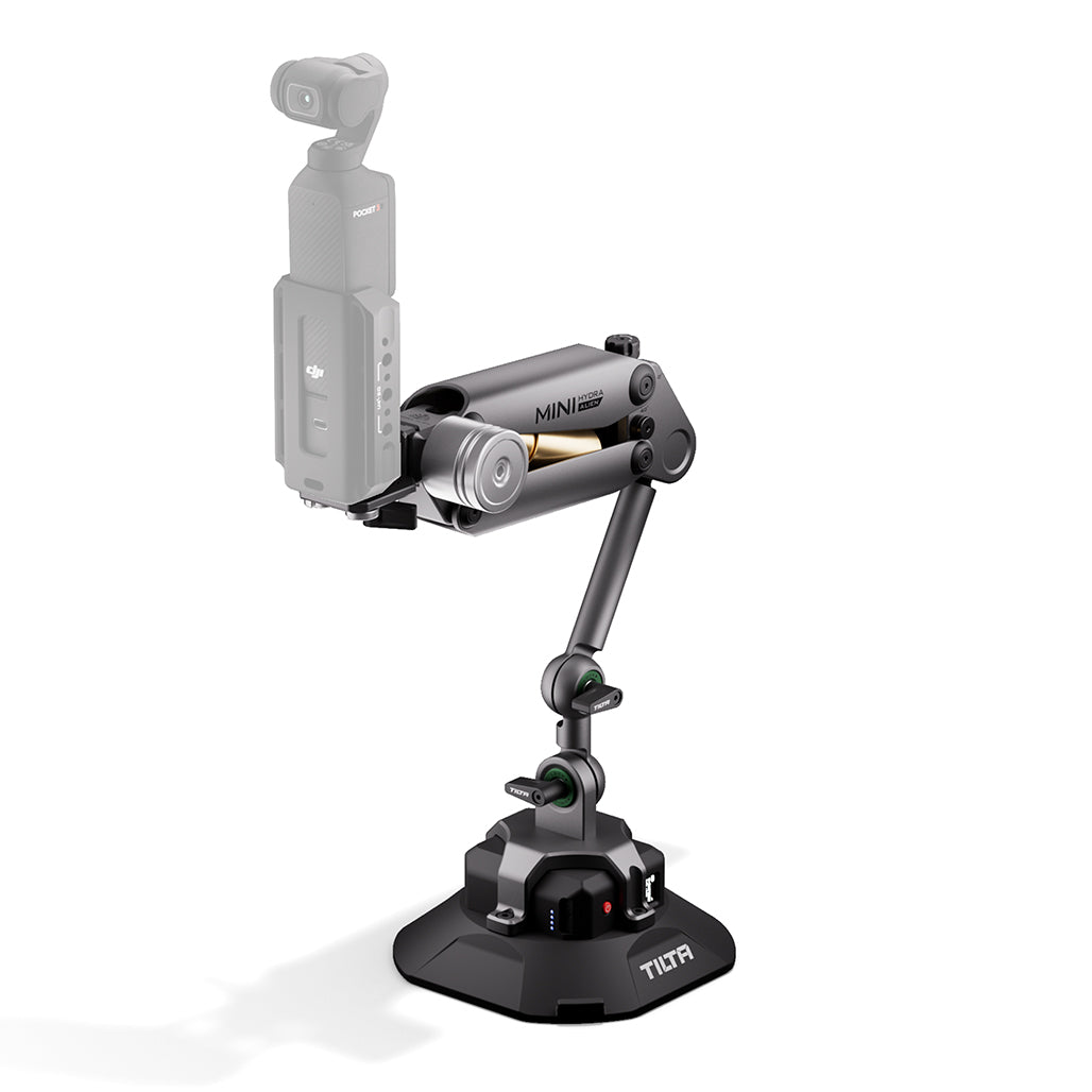 A Photo Of Tilta Hydra Alien Mini Car Mount – Lightweight Hydraulic Camera Mount for DJI, Insta360, and iPhone