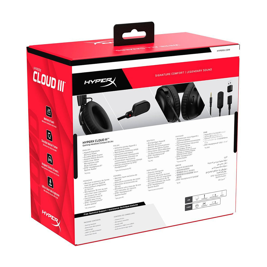 A Photo Of HyperX Cloud III Wired Gaming Headset - Black | 727A8AA