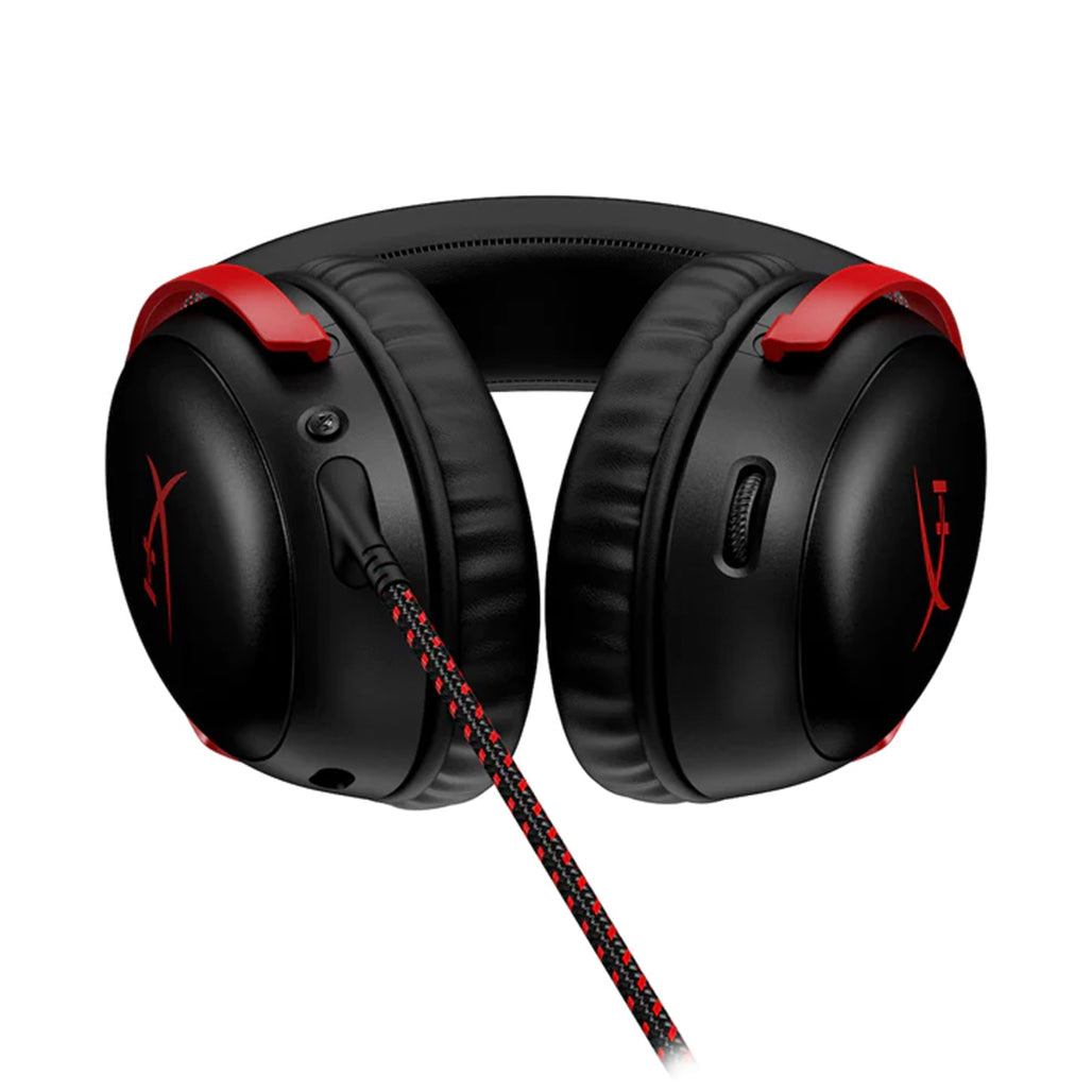 A Photo Of HyperX Cloud III Wired Gaming Headset - Black/Red | 727A9AA
