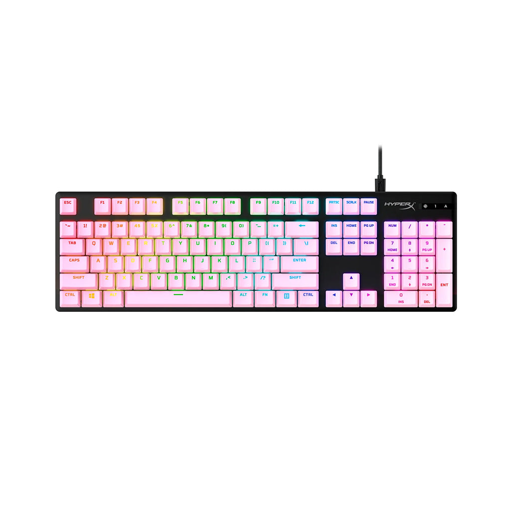 A Photo Of HyperX Full Key Set PBT Keycaps - Pink | Durable with Shine-Through Design